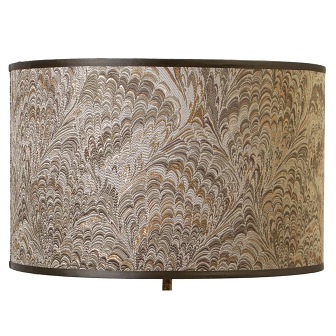 Cylindryczny abażur w pióra Feather złoty 40cm